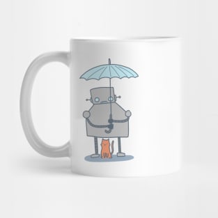 Robot and cat Mug